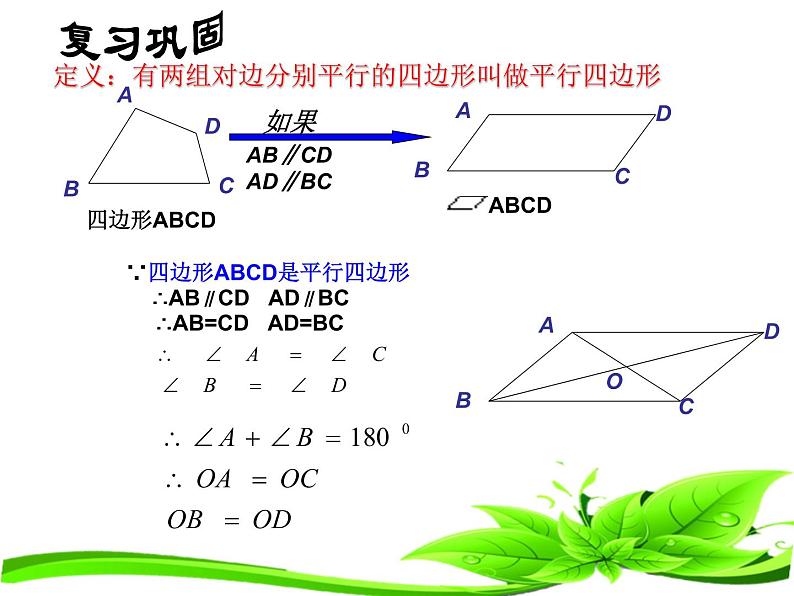 2020-2021学年人教版八年级数学下册课件：18.1.2平行四边形判定（第1课时）03