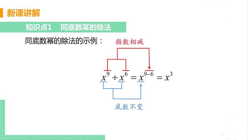 七年级数学北师大版下册 第一章 整式的乘除 3 同底数幂的乘法 课时1 同底数幂的除法第6页