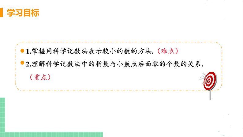 七年级数学北师大版下册 第一章 整式的乘除 3 同底数幂的乘法 课时2 用科学记数法表示小于1的正数 课件03