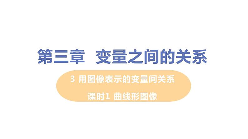 七年级数学北师大版下册 第三章 变量之间的关系 3 用图像表示的变量间关系 课时1 曲线形图像 课件01