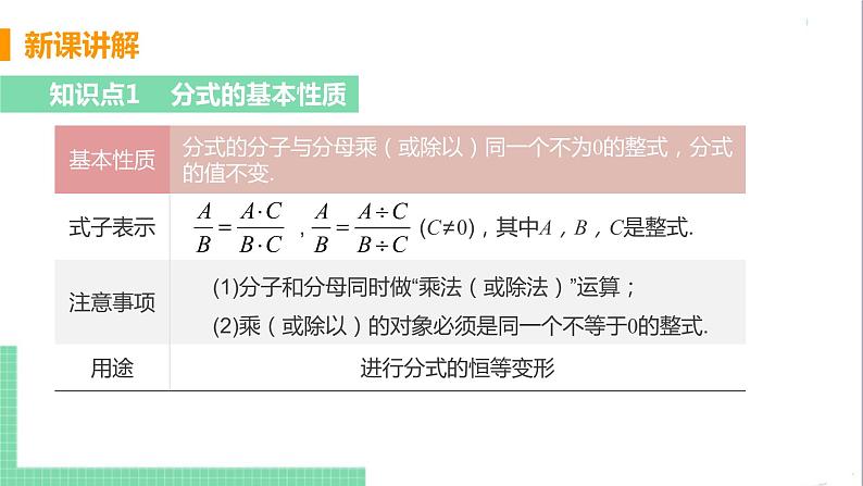 八年级数学人教版上册 第十五章 分式 15.1 分式 15.1.2 分式的基本性质 课件05