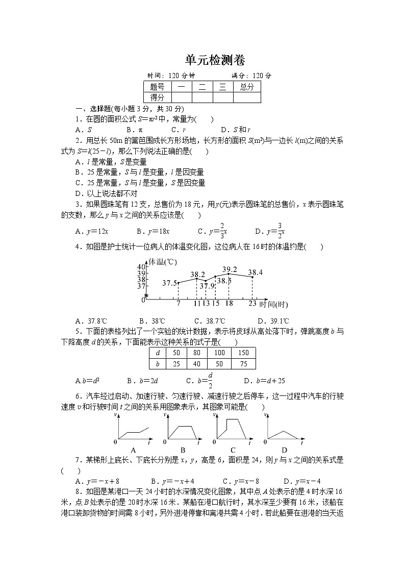 七年级数学湘教版下册第三章单元检测卷 试卷01