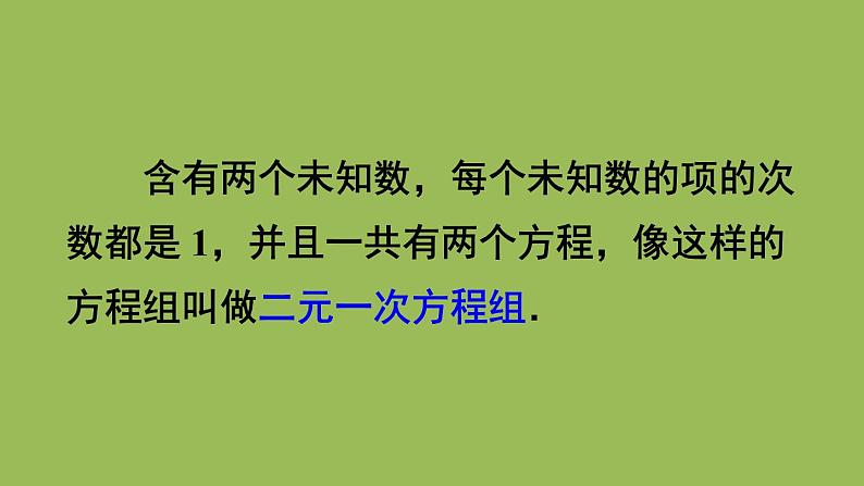 人教版七年级数学下册 第八章 二元一次方程组 8.1 二元一次方程组 课件08