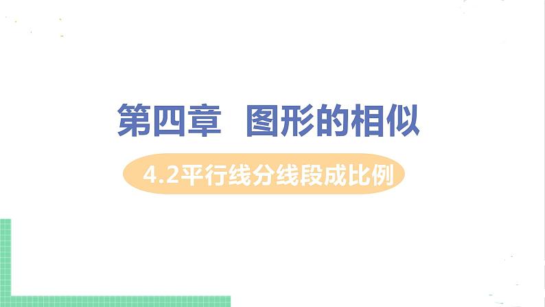 4.2平行线分线段成比例 课件PPT01