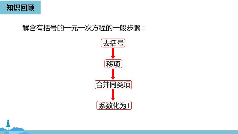 第三章一元一次方程 解一元一次方程（二）去括号与去分母课时2-数学人教七（上） 课件02