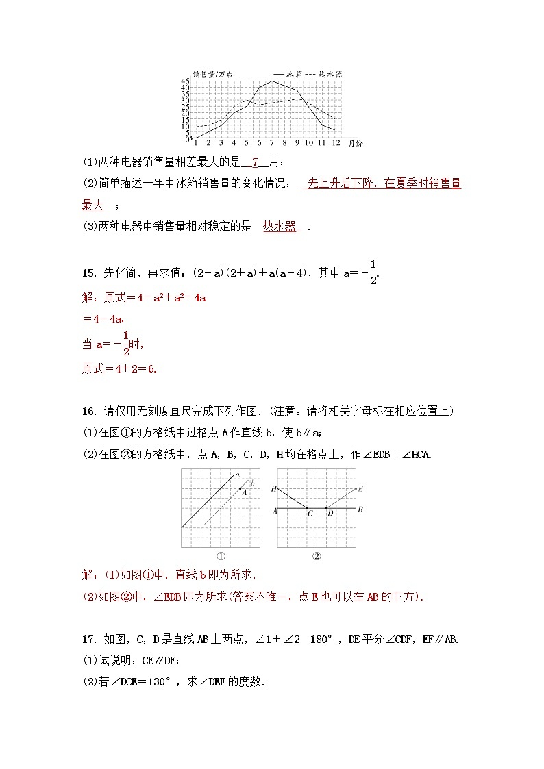 4.数学七年级下册期中检测题(北师版-有答案)03