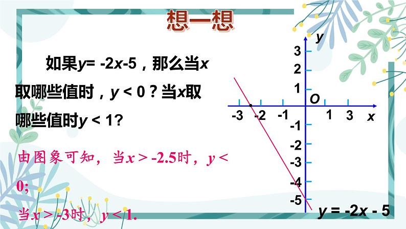 北师大版八年级数学下册 第二章 第五节 2.5一元一次不等式与一次函数 课件08