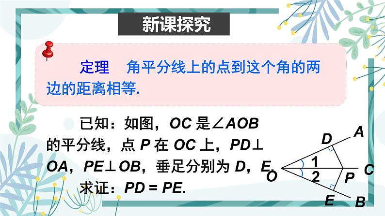 北师大版八年级数学下册 第一章 第四节 角平分线 1.4.1角平分线的性质与判定 课件03