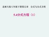 5.4分式方程（1）-北师大版八年级数学下册课件(共30张PPT)