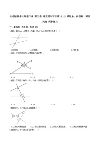 初中数学人教版七年级下册5.1.3 同位角、内错角、同旁内角同步练习题