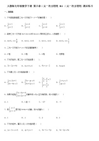 初中数学人教版七年级下册8.1 二元一次方程组练习题