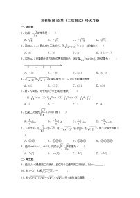 苏科版八年级下册第12章 二次根式12.1 二次根式课时作业