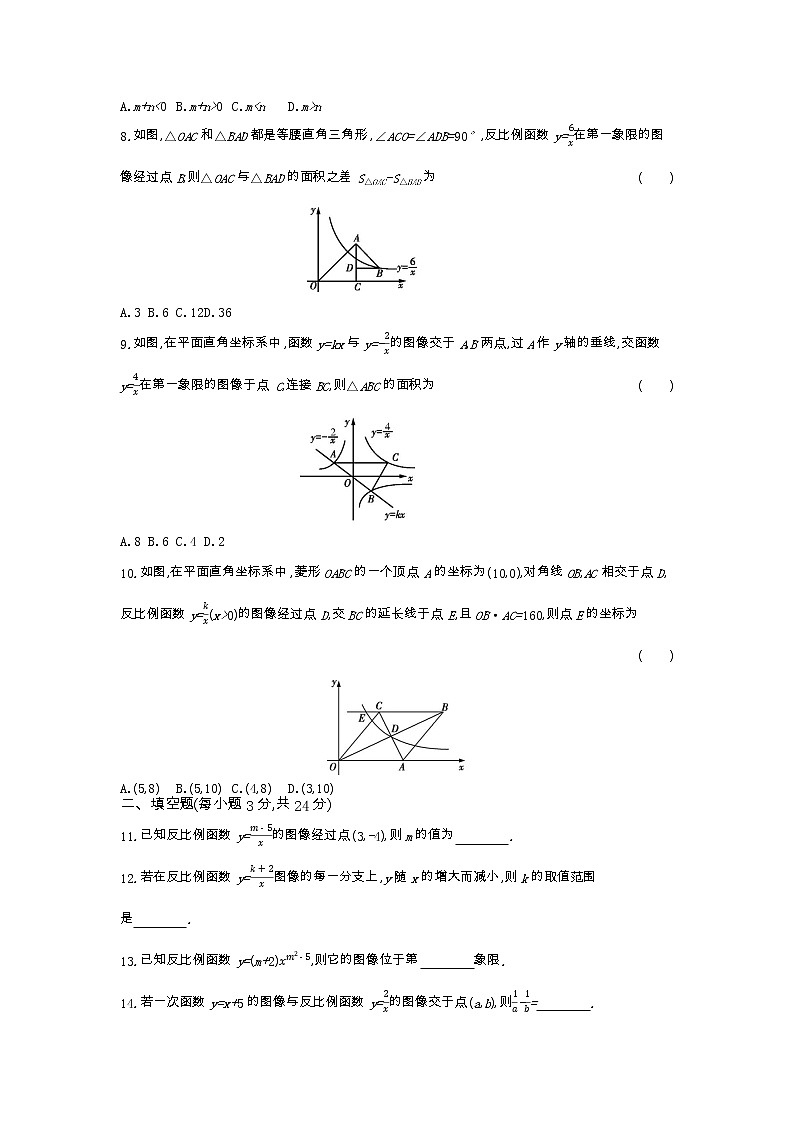 最新苏科版八年级下册数学 第11章反比例函数 综合能力检测卷02
