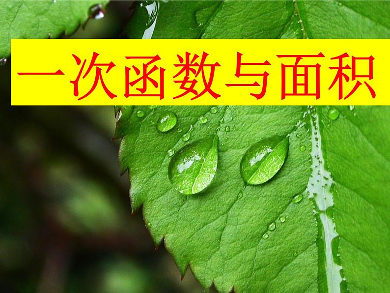 课件 一次函数与面积问题第1页