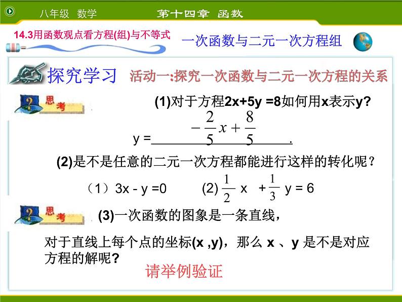 课件 19.2.6一次函数与二元一次方程组第3页