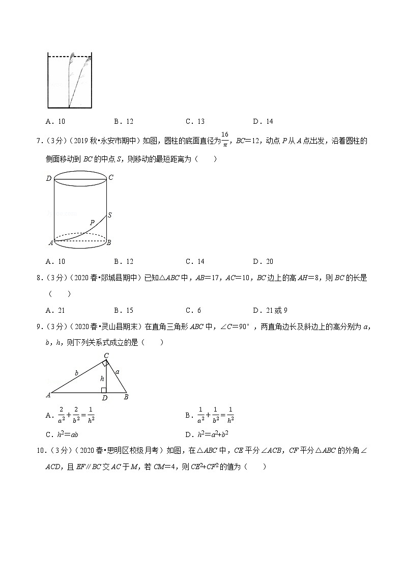 2020--2021学年人教版八年级数学下册 第十七章 勾股定理重难点提升卷03