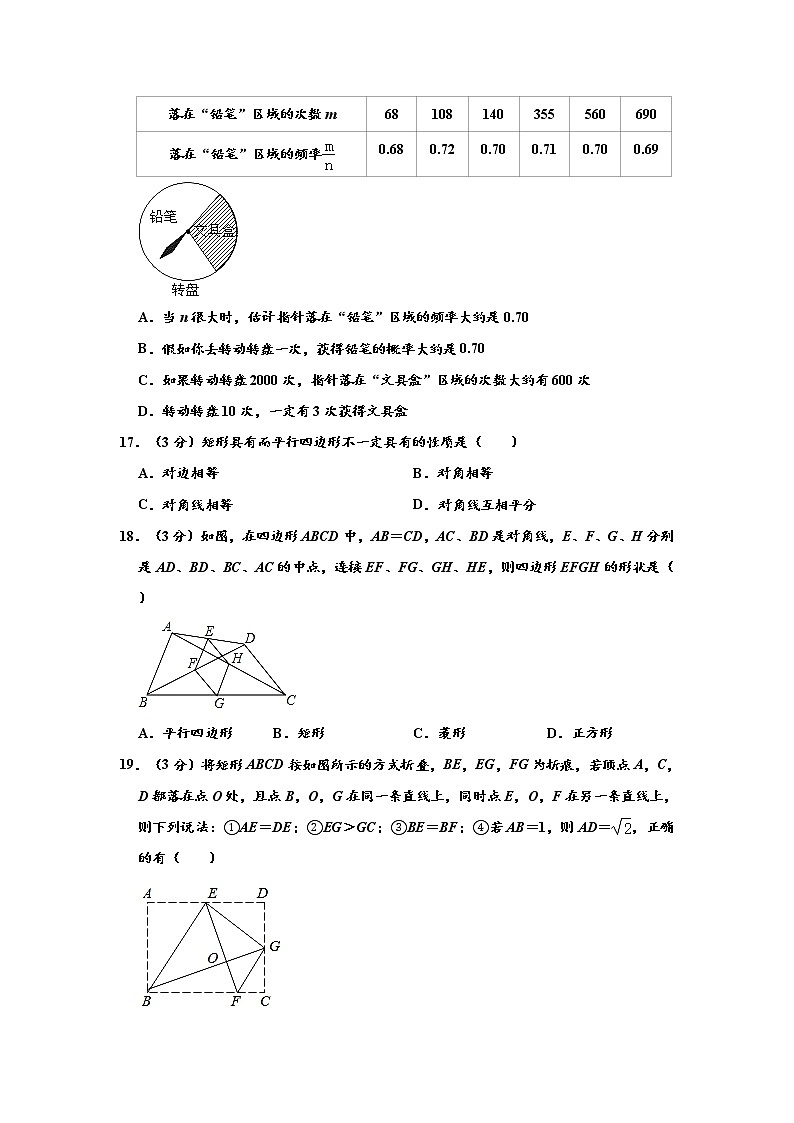 苏科版2020-2021学年八年级下学期期中数学试卷 （解析版）1第3页