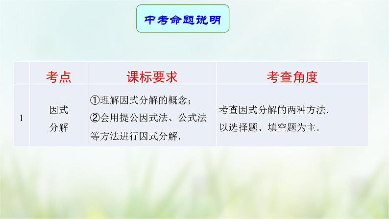 专题03 因式分解-2021年中考数学二轮复习专题 学案+课件02