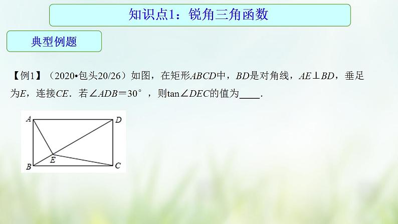 专题22 锐角三角函数-2021年中考数学二轮复习专题 学案+课件06