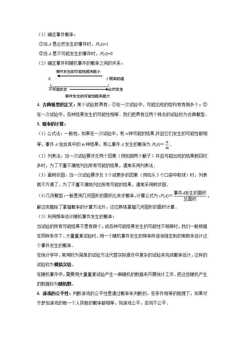 专题25 概率-2021年中考数学二轮复习专题 学案+课件03