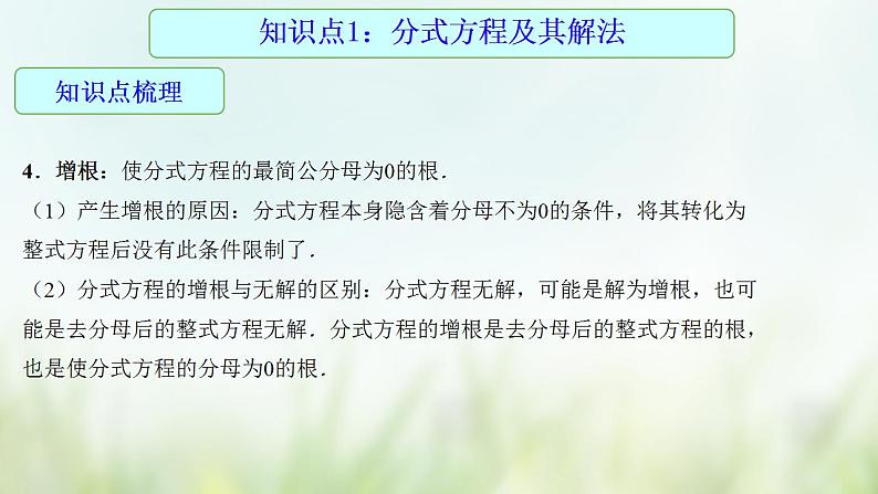 专题09 分式方程-2021年中考数学二轮复习专题 学案+课件07