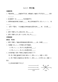 初中数学人教版七年级下册5.2.1 平行线课时练习