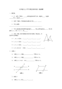 人教版七年级下册5.2.2 平行线的判定课后练习题