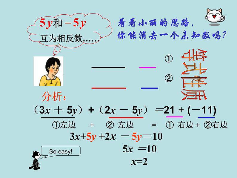 2020-2021学年人教版数学七年级下册8.2.2.1：加减消元法 课件08