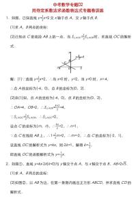 试卷 02中考数学用待定系数法求函数表达式专题卷训练