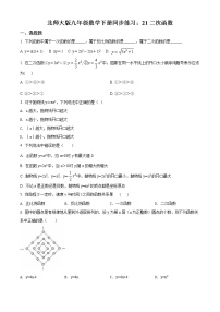 初中数学北师大版九年级下册第二章 二次函数综合与测试练习