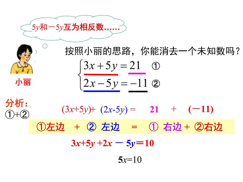 课件 人教版 初中七年级数学（下册）8.2 第2课时 加减法第8页