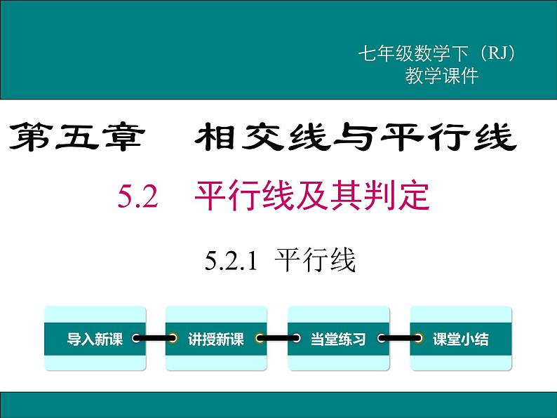 课件 人教版 初中七年级数学（下册）5.2.1 平行线第1页