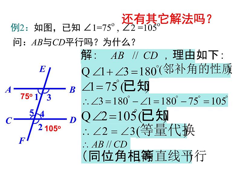 课件 人教版 初中七年级数学（下册）5.2.2 第2课时 平行线判定方法的综合运用08