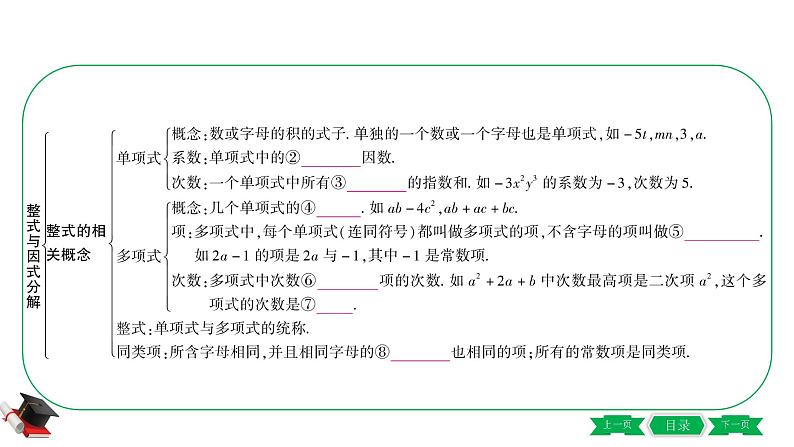 通用版初中数学一轮专题复习 第一章第二节《整式与因式分解》第4页