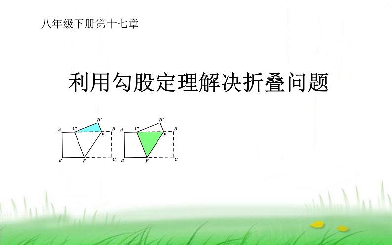 利用勾股定理解决折叠问题 优课一等奖课件01