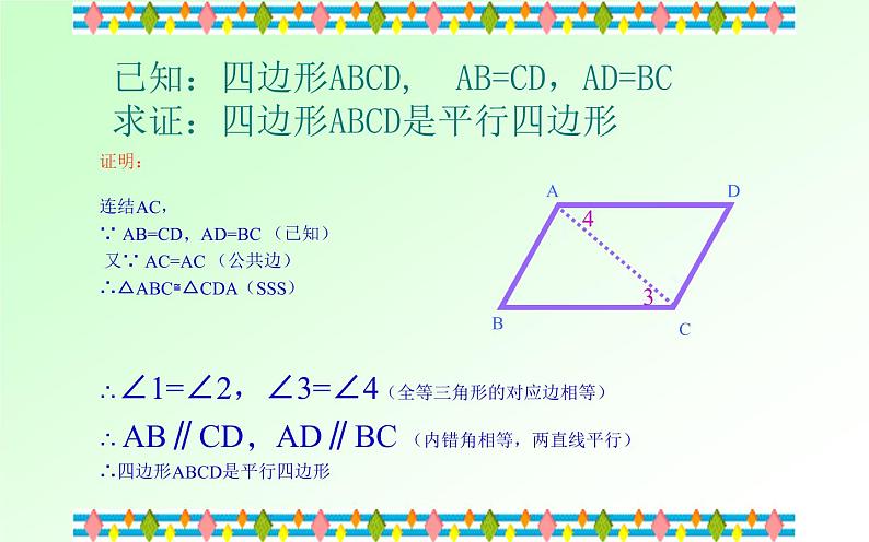 平行四边形的判定(1) 优课教学课件07