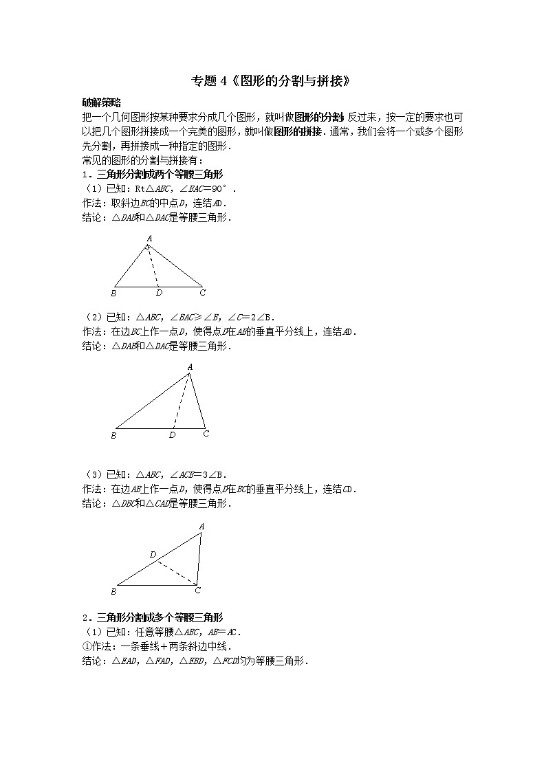 试卷 专题4《图形的分割与拼接》01