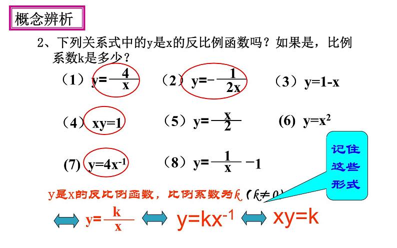 2020—2021学年九年级数学人教版下册26.1 反比例函数(1)第8页