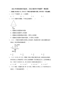 2021年河南省驻马店市、天宏大联考中考数学一模试卷