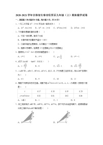 吉林省长春市经开区2020-2021学年九年级上学期期末数学试卷（word版 含答案）