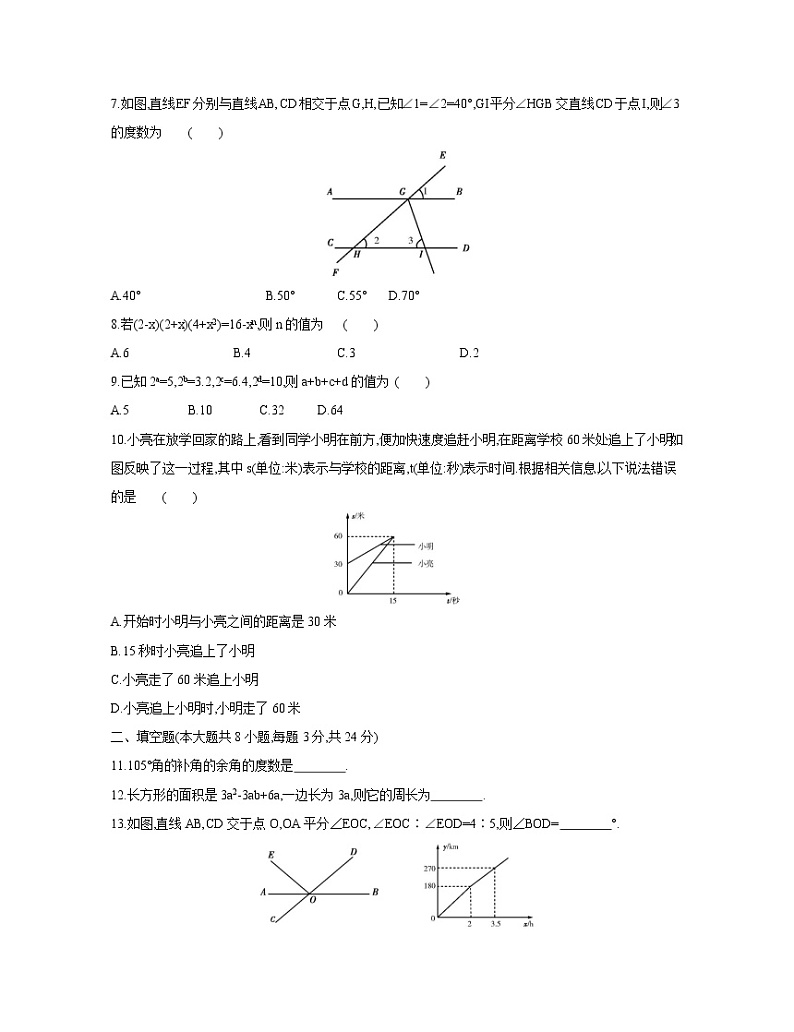 2020-2021学年七年级数学下册期中模拟测评卷（北师大版）（word版 含答案）02