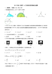 北京市东城区五十五中九年级下学期4月份阶段性测试数学试题（附详解）