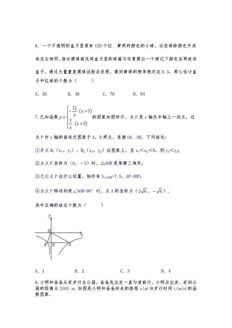全国2021届九年级中考数学模拟试卷（六）02