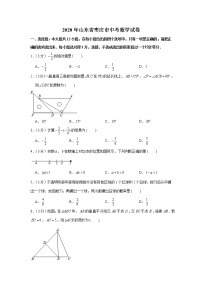 试卷 2020年山东省枣庄市中考数学试卷