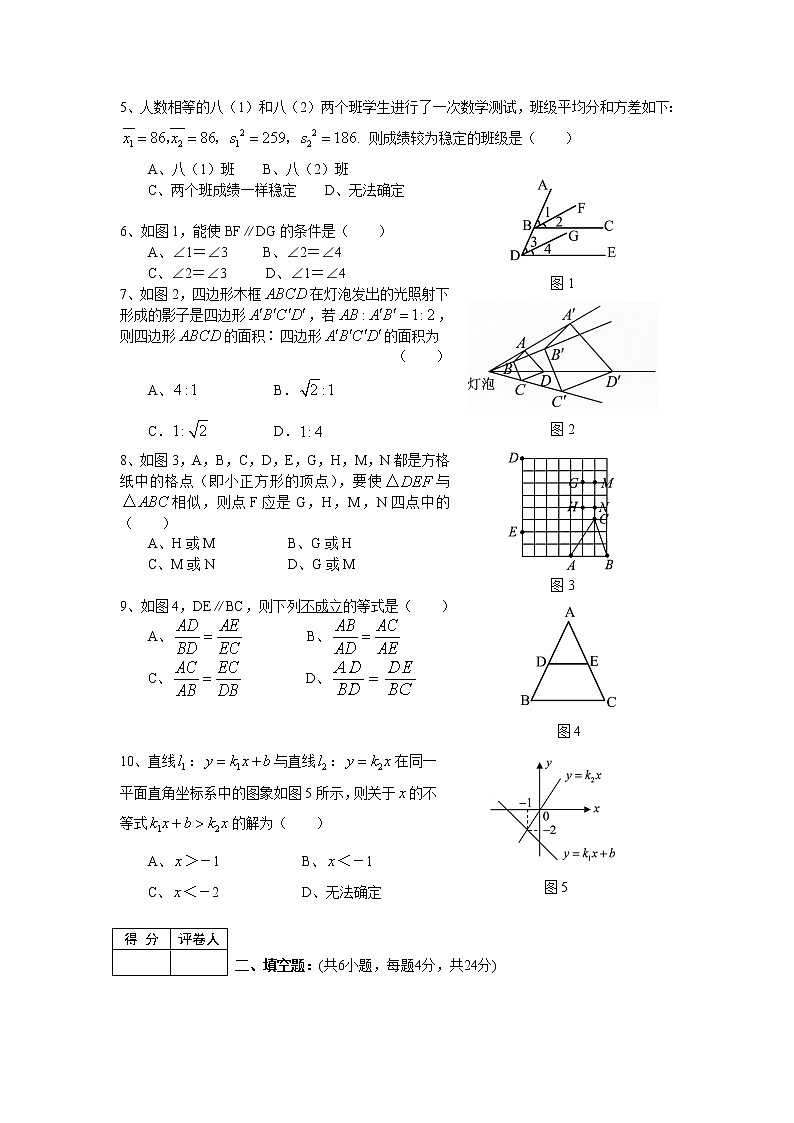 北师大版八年级下册数学期末考试卷含答案 (1)02