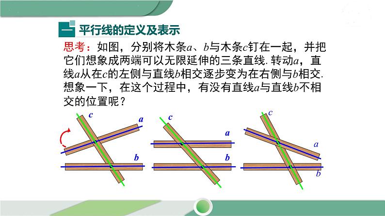 沪科版数学七年级下册 10.《平行线的概念、基本性质及三线八角》第1课时PPT课件第7页