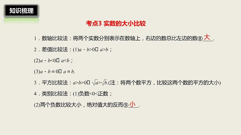 2018届中考数学一轮复习课件：1 实数概念与运算 (共24张PPT)07