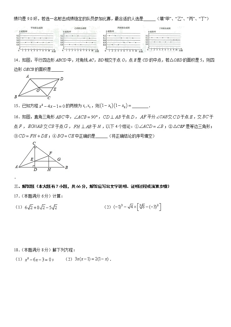 浙江省杭州市2020-2021学年八年级下学期期中模拟数学试题03