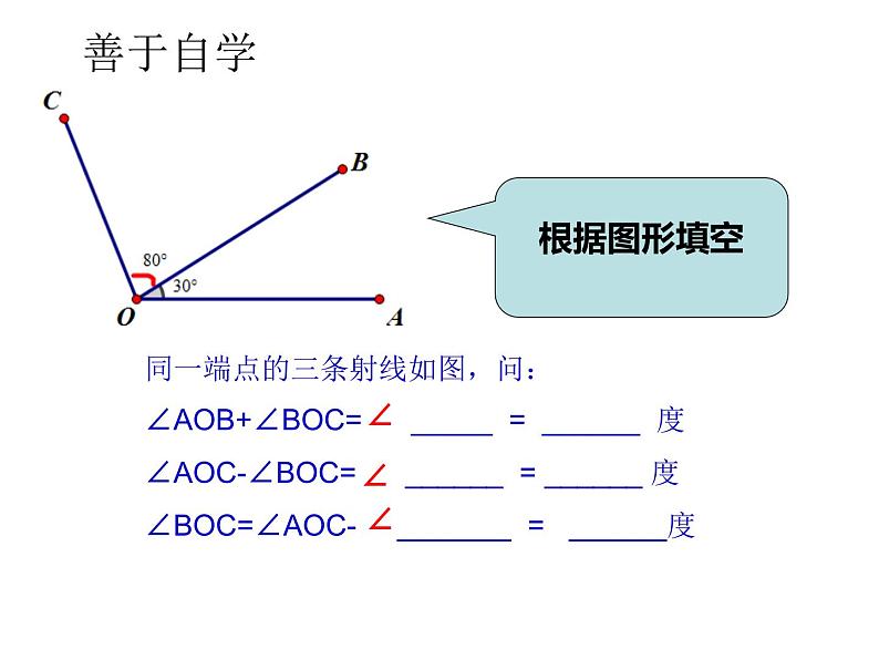 七年级数学上册课件：6.7角的和差第6页