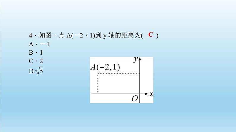 华师大版  初中数学  八年级（下册） 17.2   函数的图像 1.平面直角坐标系习题课件06